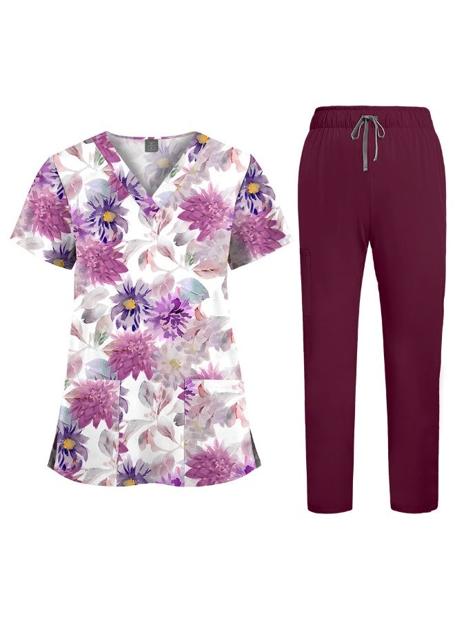 Women's Elastic Doctor Nurse Surgical Gown Work Clothes - Image 1